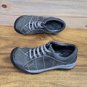 Keen Presidio Shoes Women’s Sz 9.5 Black Leather Lace Up Sneaker Walking Hiking